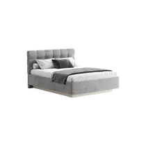 Кровать Prime Soft 140х200 шенилл серый, Спальное место: 140х200, Тип ткани: шенилл, Цвет ткани: серый