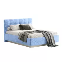 Кровать Prime Soft 140x200 велюр Nebby 311, Спальное место: 140х200, Тип ткани: велюр, Цвет ткани: nebby 311