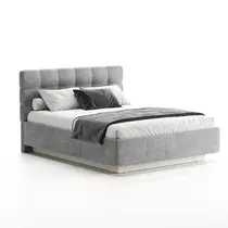 Кровать Prime Soft 160х200 шенилл серый, Спальное место: 160х200, Тип ткани: шенилл, Цвет ткани: серый