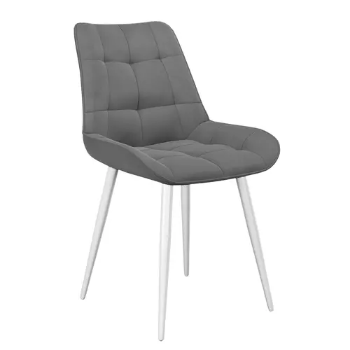 Стул DikLine 206М B22 GREY, ножки белые
