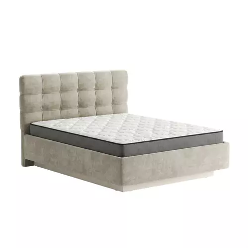 Кровать Prime Soft 180x200 шенилл бежевый с матрасом Мульти Флекс, Спальное место: 180х200, Тип ткани: шенилл, Цвет ткани: бежевый