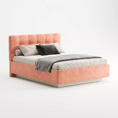 Кровать Prime Soft 140x200 велюр Nebby 957, Спальное место: 140х200, Тип ткани: велюр, Цвет ткани: nebby 957