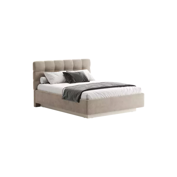 Кровать Prime Soft 180х200 велюр мокко, Спальное место: 180х200, Тип ткани: велюр, Цвет ткани: мокко