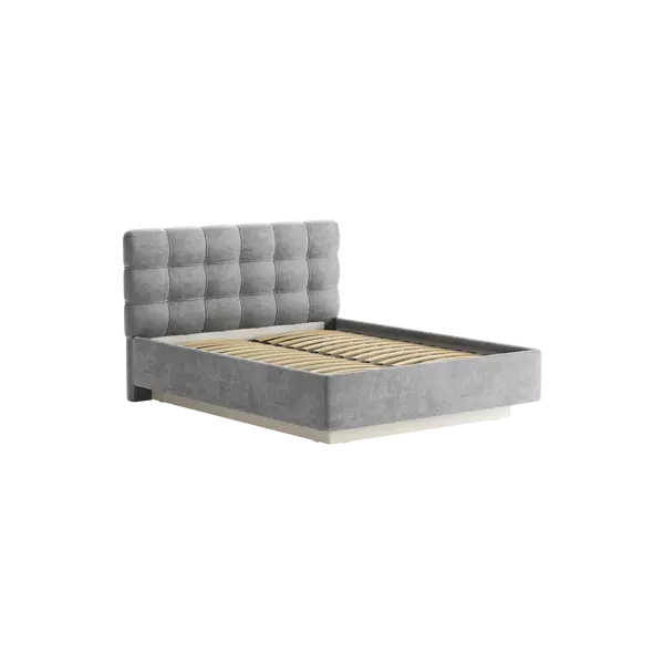 Кровать Prime Soft 140x200 шенилл серый с матрасом Мульти Флекс, Спальное место: 140х200, Тип ткани: шенилл, Цвет ткани: серый, изображение 13