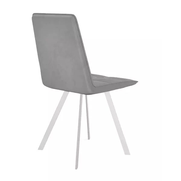 Стул DikLine 280 B22 GREY, ножки белые, изображение 3