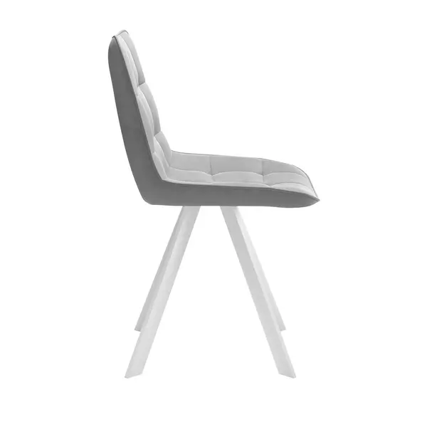 Стул DikLine 229 поворотный, B22 GREY, ножки белые, изображение 4