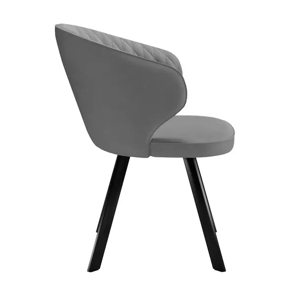 Стул DikLine 249 поворотный, B22 GREY, ножки черные, изображение 4