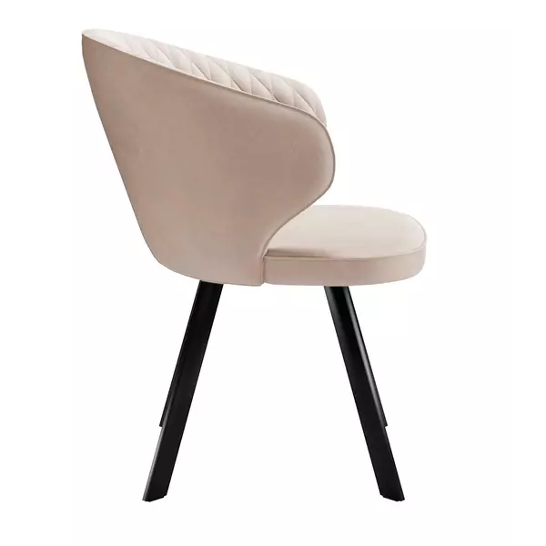 Стул DikLine 249 поворотный, B03 BEIGE, ножки черные, изображение 4