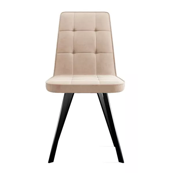 Стул DikLine 207 B03 BEIGE, ножки черные, изображение 3