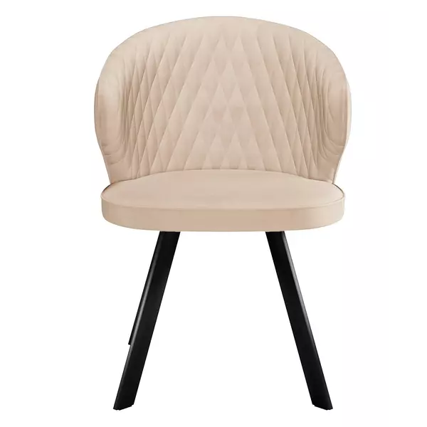 Стул DikLine 249 поворотный, B03 BEIGE, ножки черные, изображение 2