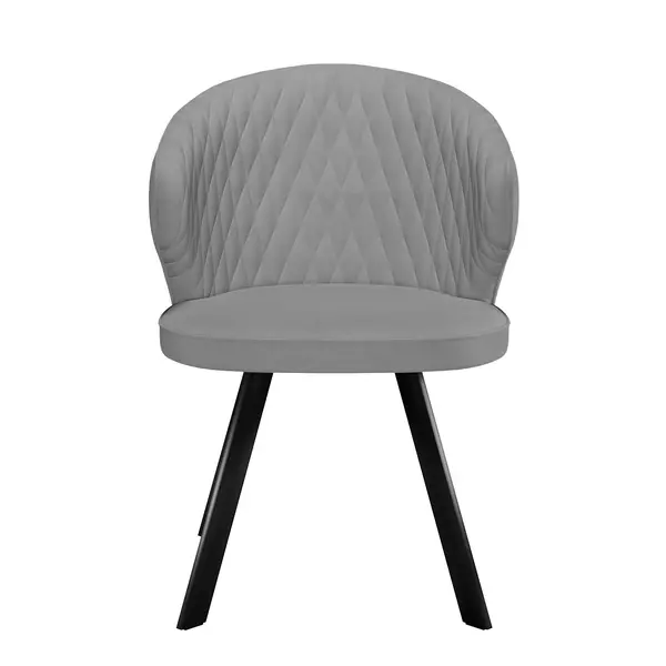 Стул DikLine 249 поворотный, B22 GREY, ножки черные, изображение 2