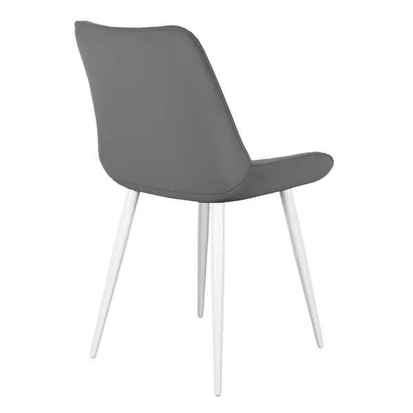Стул DikLine 206М B22 GREY, ножки белые, изображение 3
