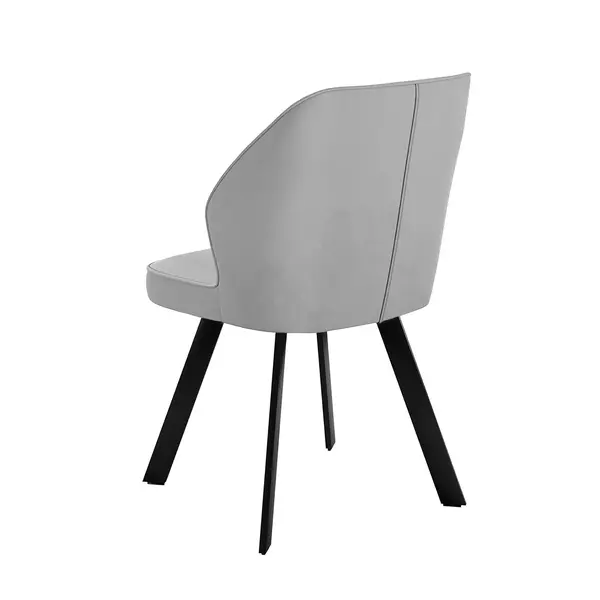 Стул DikLine 232M поворотный B22 GREY, ножки черные, изображение 2