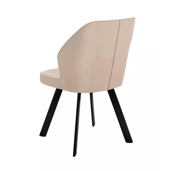 Стул DikLine 232M поворотный B03 BEIGE, ножки черные, изображение 2