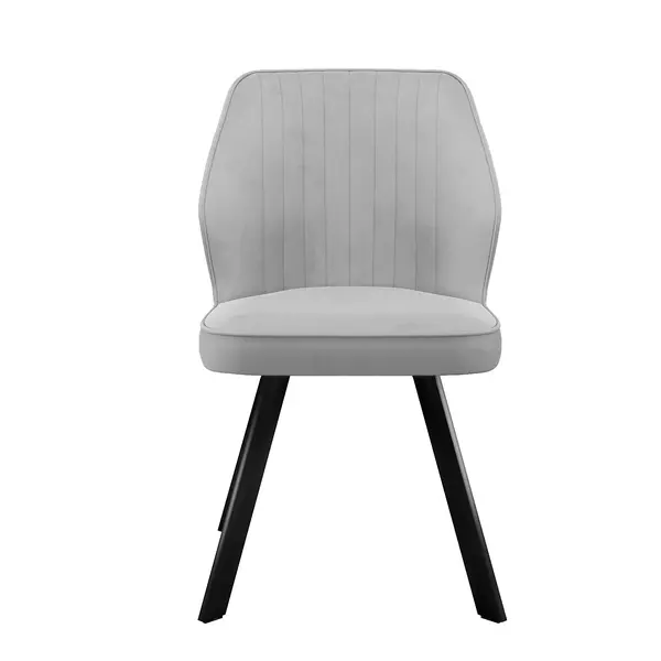 Стул DikLine 232M поворотный B22 GREY, ножки черные, изображение 3