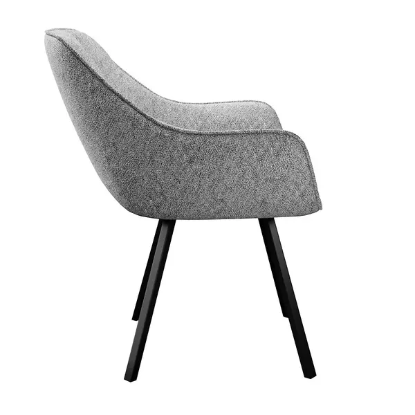 Стул DikLine 252 М поворотный, NS10 GREY, ножки черные, изображение 3