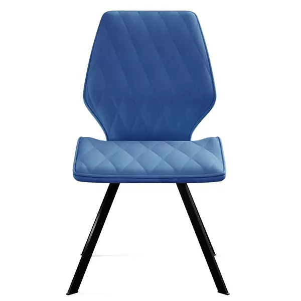 Стул DikLine 243 поворотный B8 BLUE, ножки черные, изображение 3