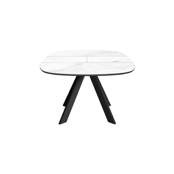 Стол DikLine BK100 Керамика Белый мрамор/подстолье черное/опоры черные, изображение 5