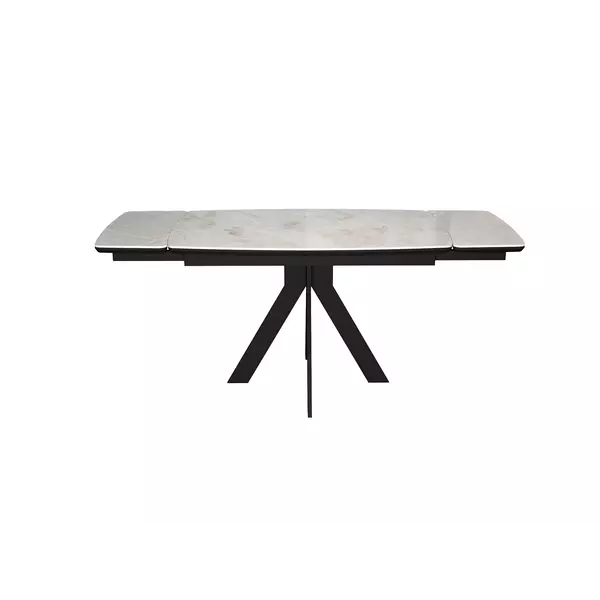Стол DikLine DKU120 Керамика Italian Grey (глянец серый)/подстолье черное/опоры черные (2 уп.), изображение 2