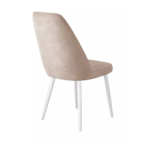 Стул DikLine 326 B03 BEIGE, ножки белые, изображение 3