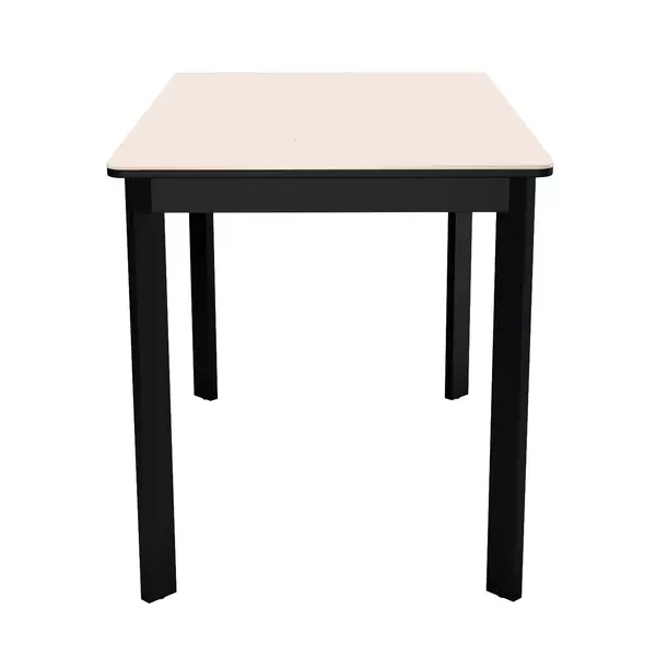 Стол DikLine LK110 Керамика Krater Perla (бежевый матовый) /подстолье черное/опоры черные, изображение 2