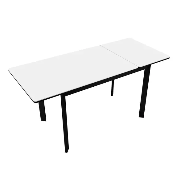 Стол DikLine LK110 Керамика Mono white (белый матовый) /подстолье черное/опоры черные, изображение 4