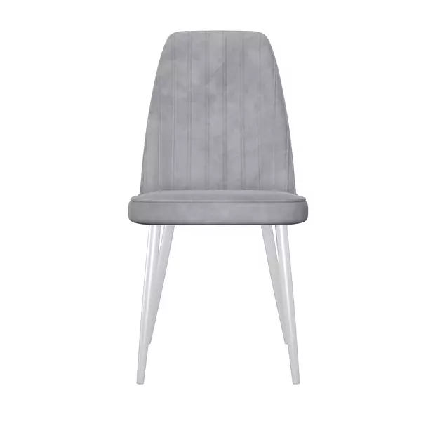 Стул DikLine 326 B22 GREY, ножки белые, изображение 2