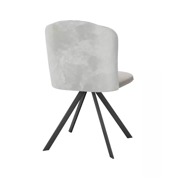 Стул DikLine 299 поворотный NS04 CREAM/C103 крем, ножки черные, изображение 4