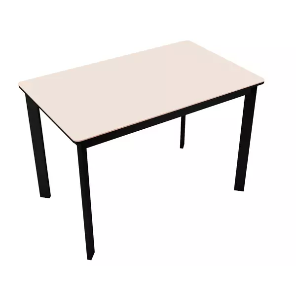 Стол DikLine LK110 Керамика Krater Perla (бежевый матовый) /подстолье черное/опоры черные, изображение 3