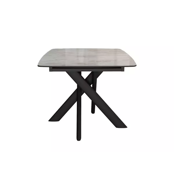 Стол DikLine DKB110, Керамика Italian Grey (глянец серый)/подстолье черное/опоры черные, изображение 3