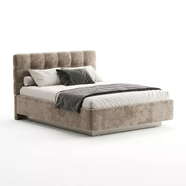 Кровать Prime Soft 160x200 велюр Nebby 957, Спальное место: 160х200, Тип ткани: велюр, Цвет ткани: nebby 957, изображение 2