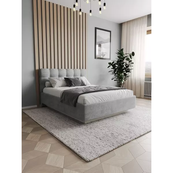 Кровать Prime Soft 180х200 шенилл серый, Спальное место: 180х200, Тип ткани: шенилл, Цвет ткани: серый, изображение 10
