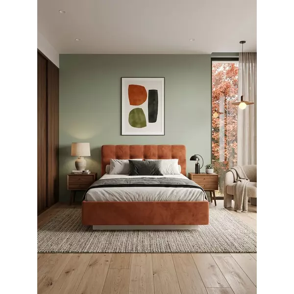 Кровать Prime Soft 160х200 велюр терракот, изображение 8