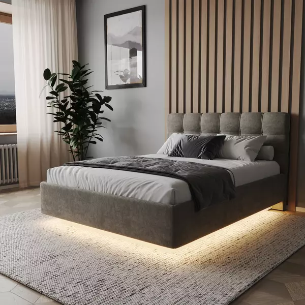 Кровать Prime Soft 160х200 шенилл шоколад, Спальное место: 160х200, Тип ткани: шенилл, Цвет ткани: шоколад, изображение 2