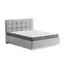 Кровать Prime Soft 180x200 велюр серый с матрасом Мульти Флекс, Спальное место: 180х200, Тип ткани: велюр, Цвет ткани: серый