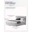 Кровать Prime Soft 180x200 велюр серый с матрасом Мульти Флекс, Спальное место: 180х200, Тип ткани: велюр, Цвет ткани: серый, изображение 3