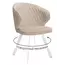 Стул DikLine 249 поворотный, B03 BEIGE, ножки белые