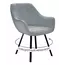 Стул DikLine 252 М поворотный, B22 GREY, ножки черные