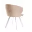 Стул DikLine 249 поворотный, B03 BEIGE, ножки белые, изображение 3