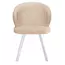 Стул DikLine 249 поворотный, B03 BEIGE, ножки белые, изображение 2
