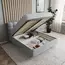 Кровать Prime Soft 140х200 велюр серый, Спальное место: 140х200, Тип ткани: велюр, Цвет ткани: серый, изображение 5